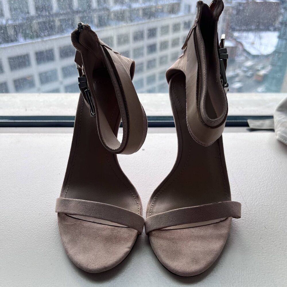 Zara ankle buckle-strap high-heeled sandals